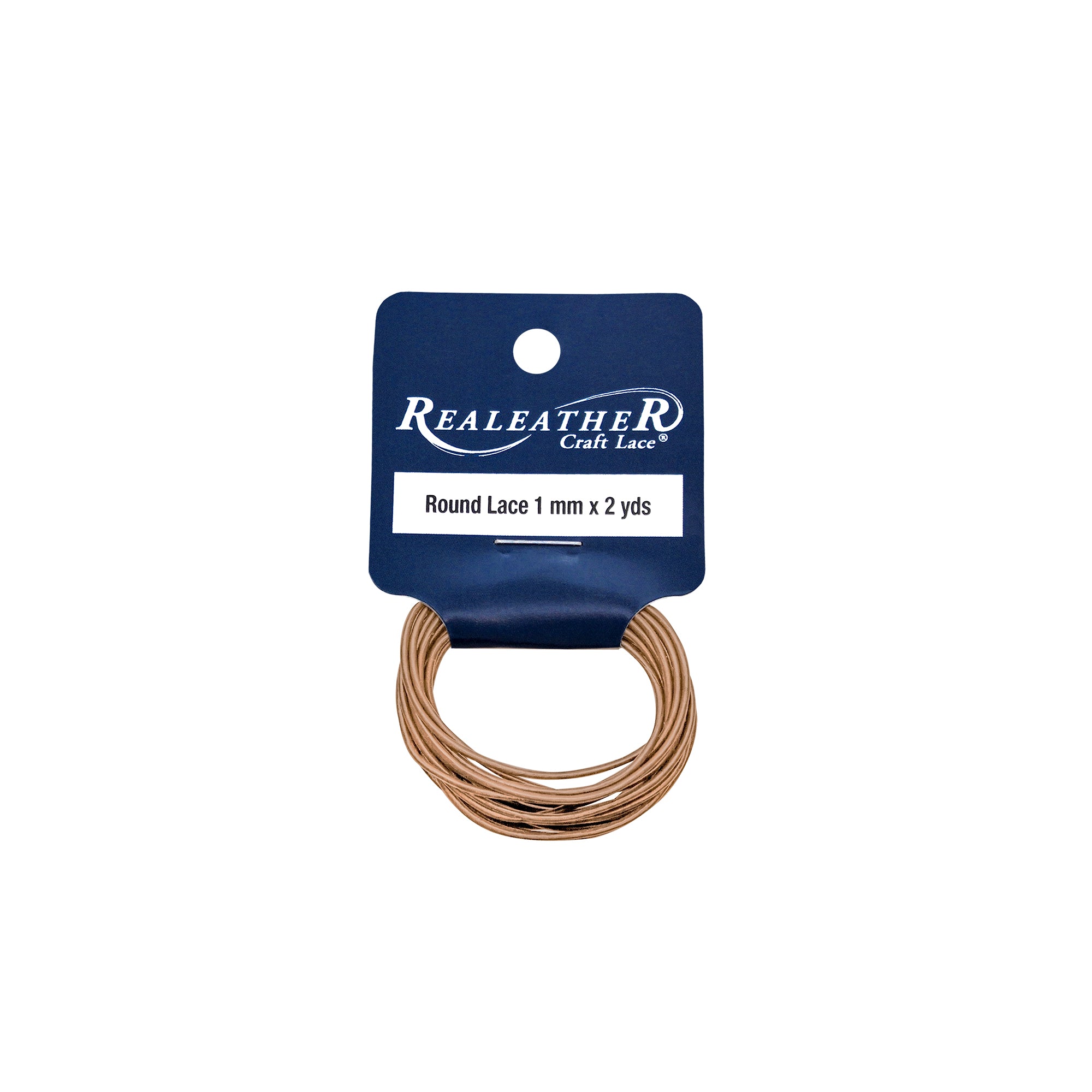 Round Lace Hank, 1.5 mm x 2 yd, Gray Metallic