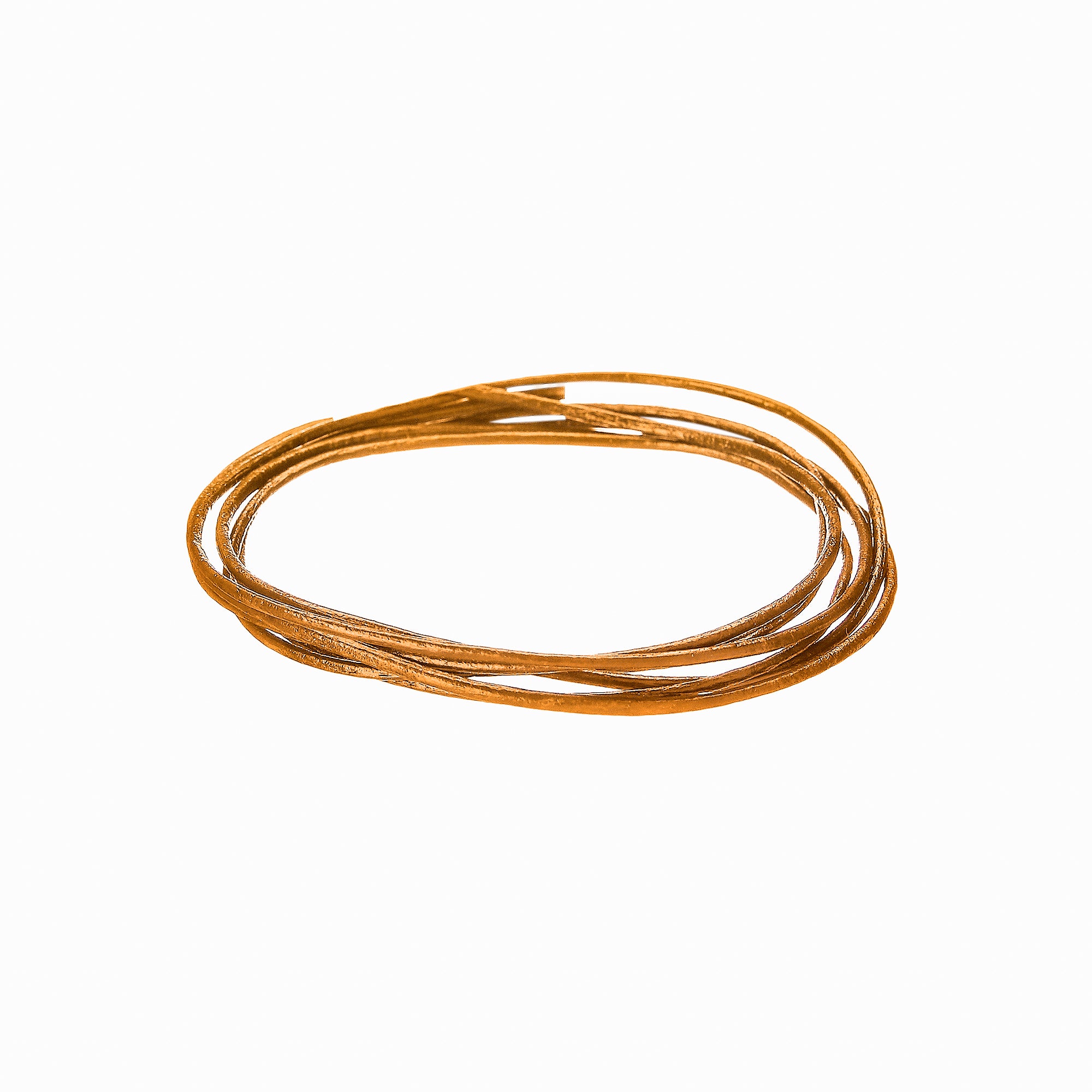 Round Lace Hank, 1.5 mm x 2 yd, Gray Metallic