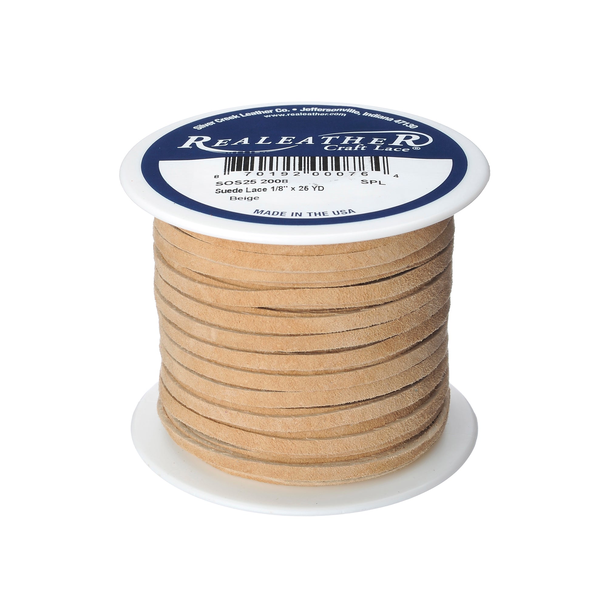 Suede Lace Spool, 1/8" x 25 yd