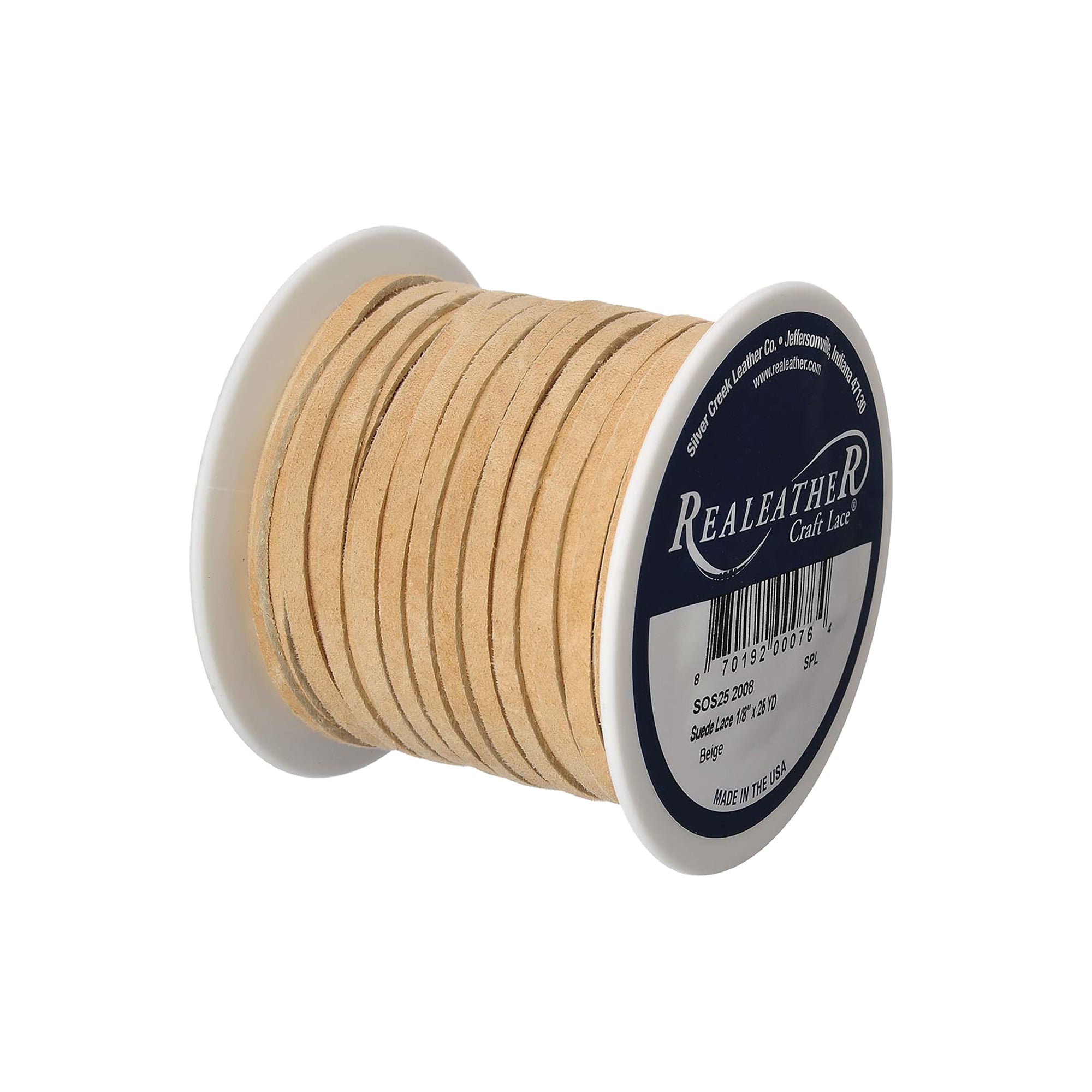 Suede Lace Spool, 1/8" x 25 yd