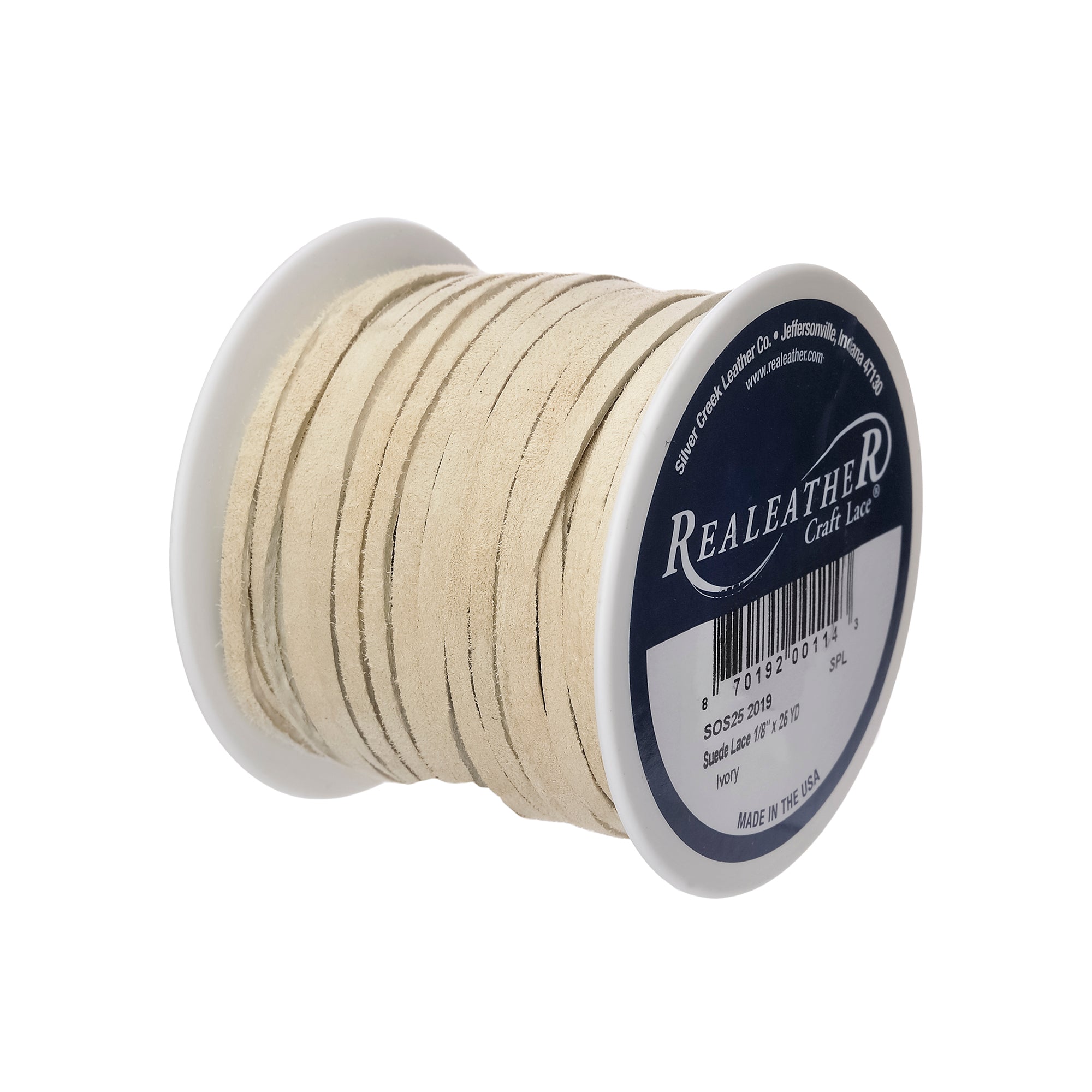 Suede Lace Spool, 1/8" x 25 yd