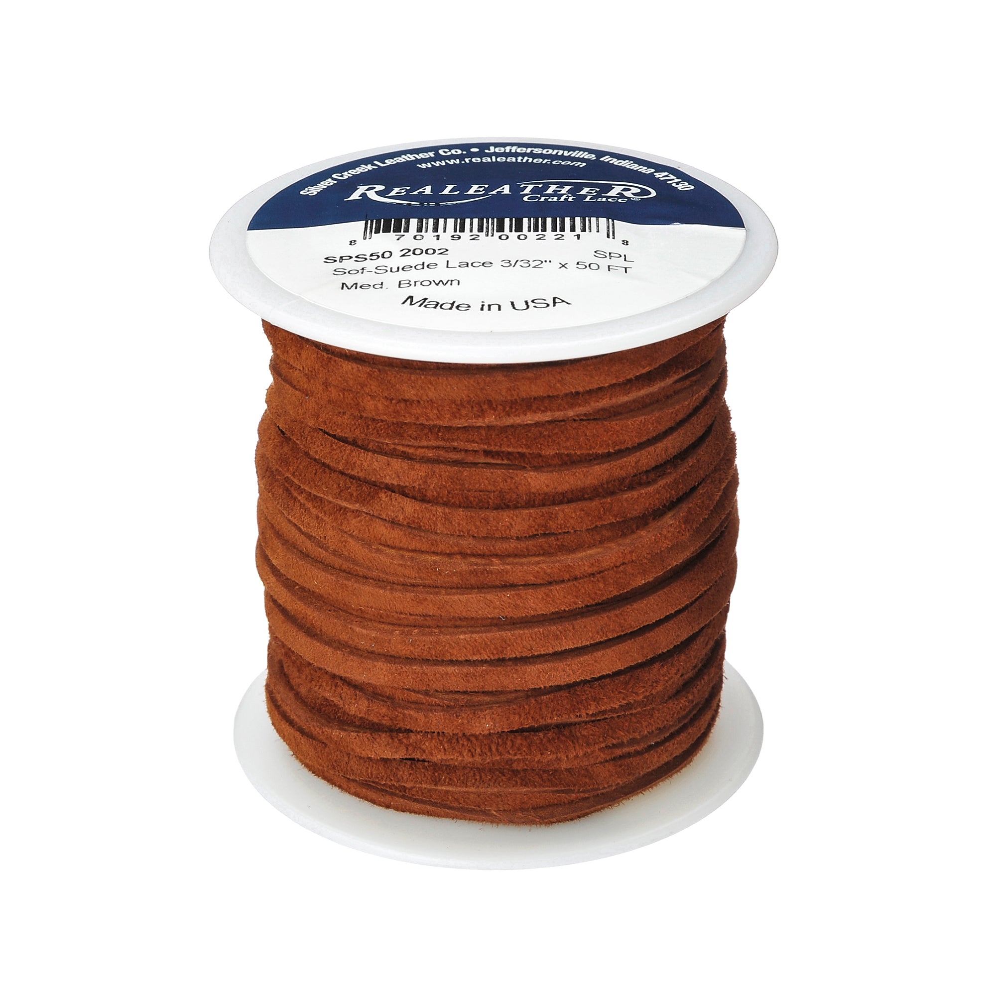 Suede Lace Spool, 1/8" x 25 yd