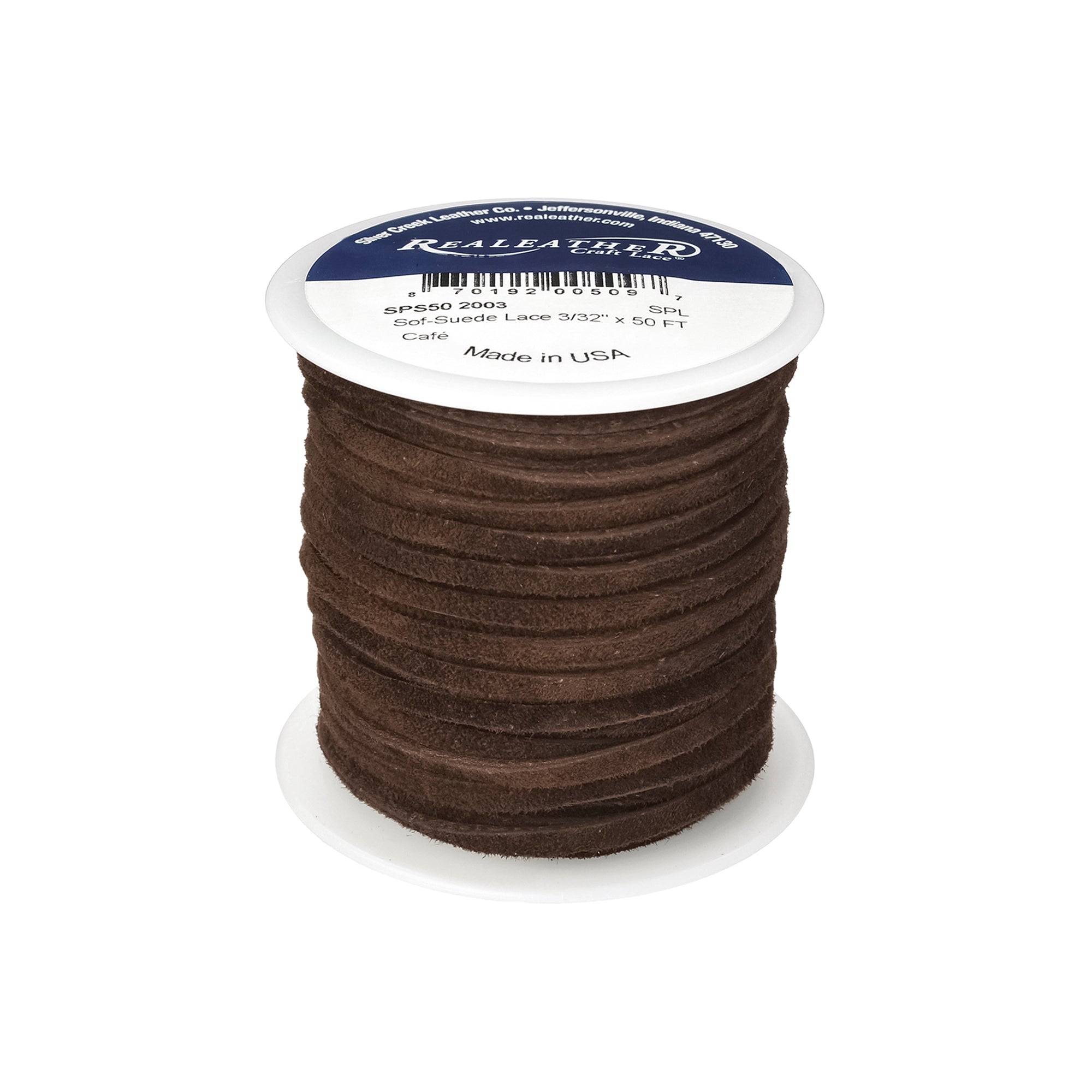 Suede Lace Spool, 1/8" x 25 yd