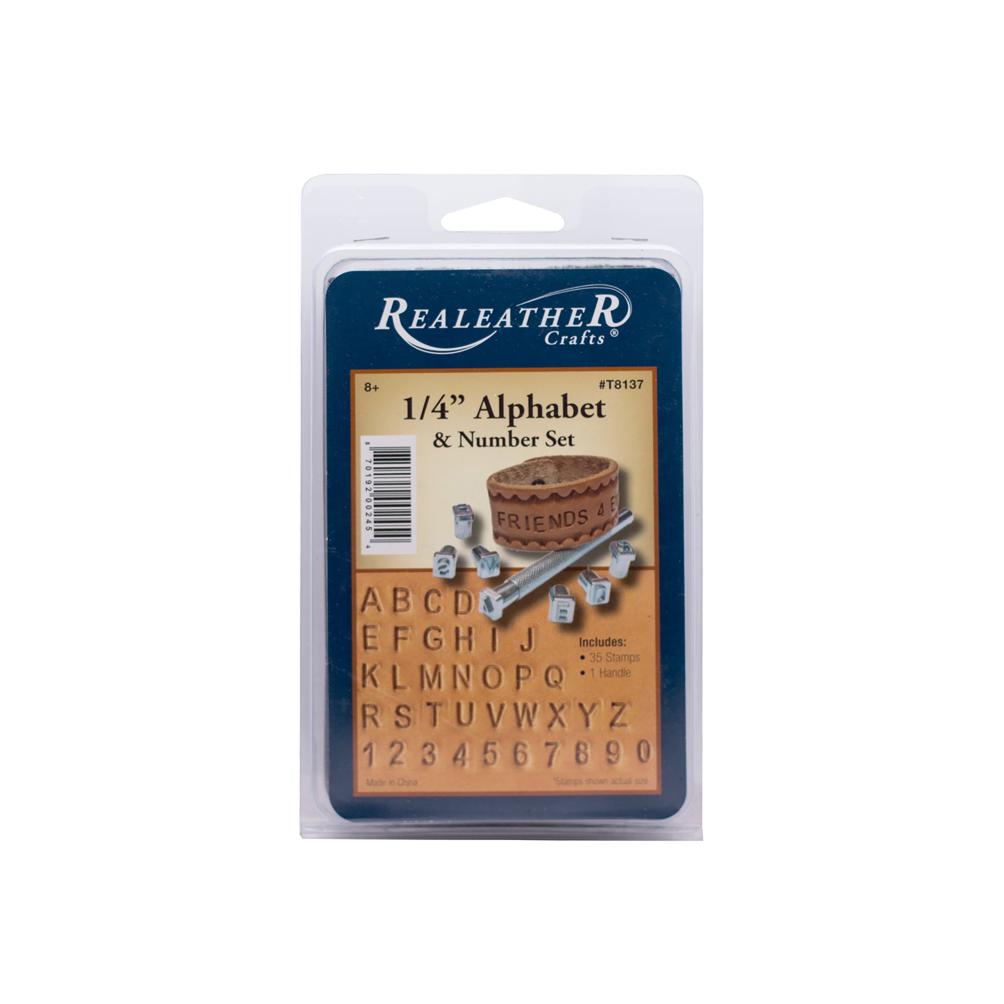 1/4" Alphabet and Number Set - 17255